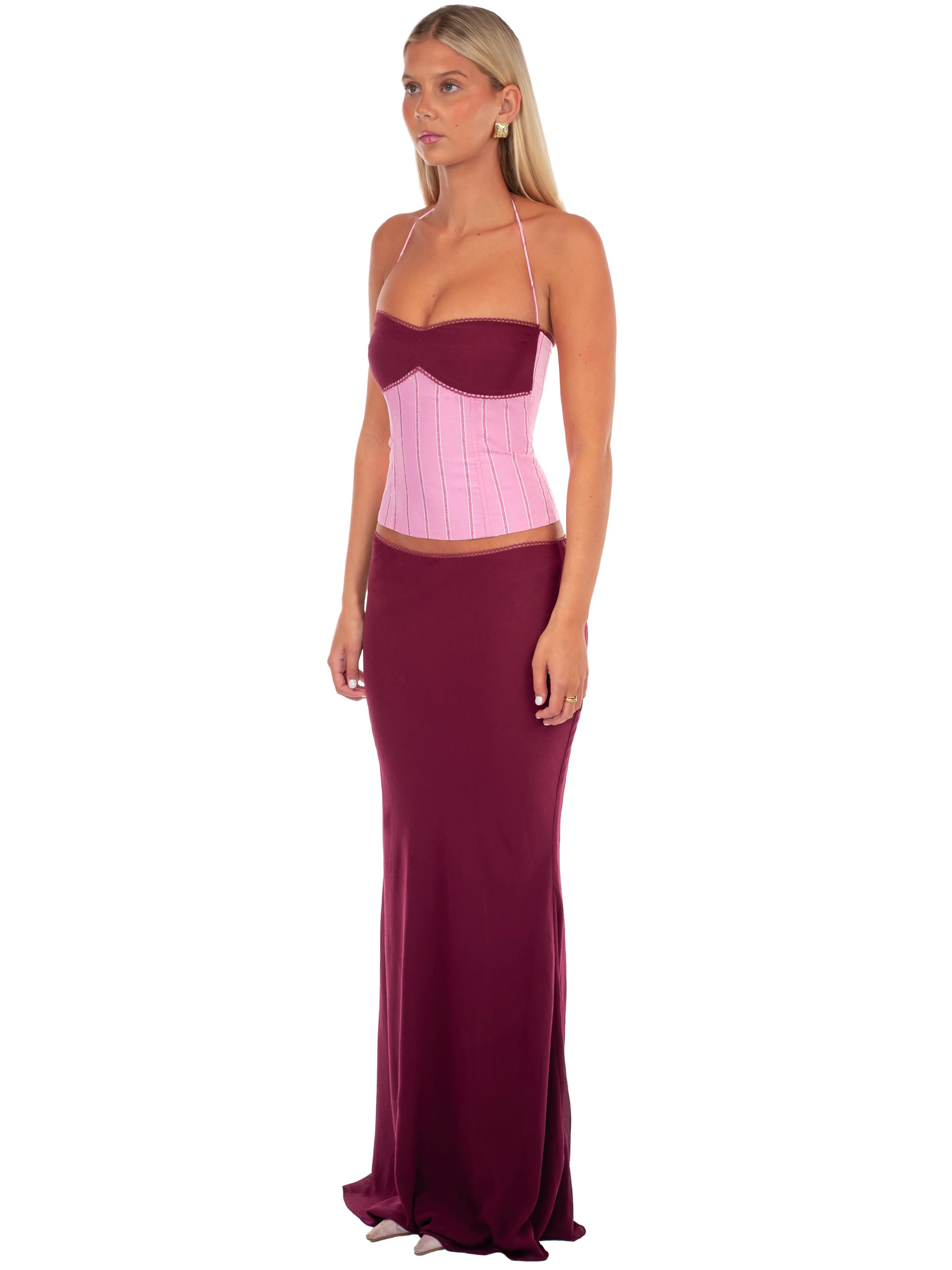 Angelina Maxi Skirt | Sangria - Image 4