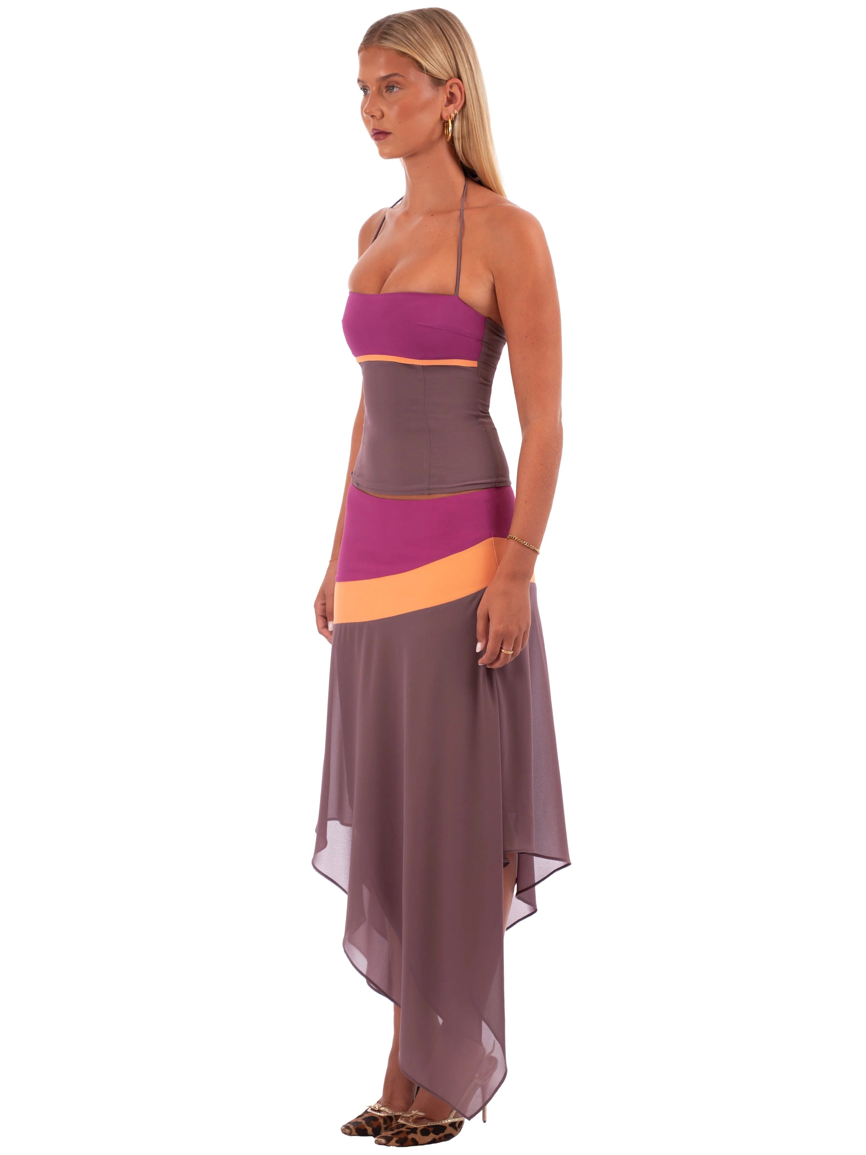 Iris Midi Skirt | Mauve - Image 3
