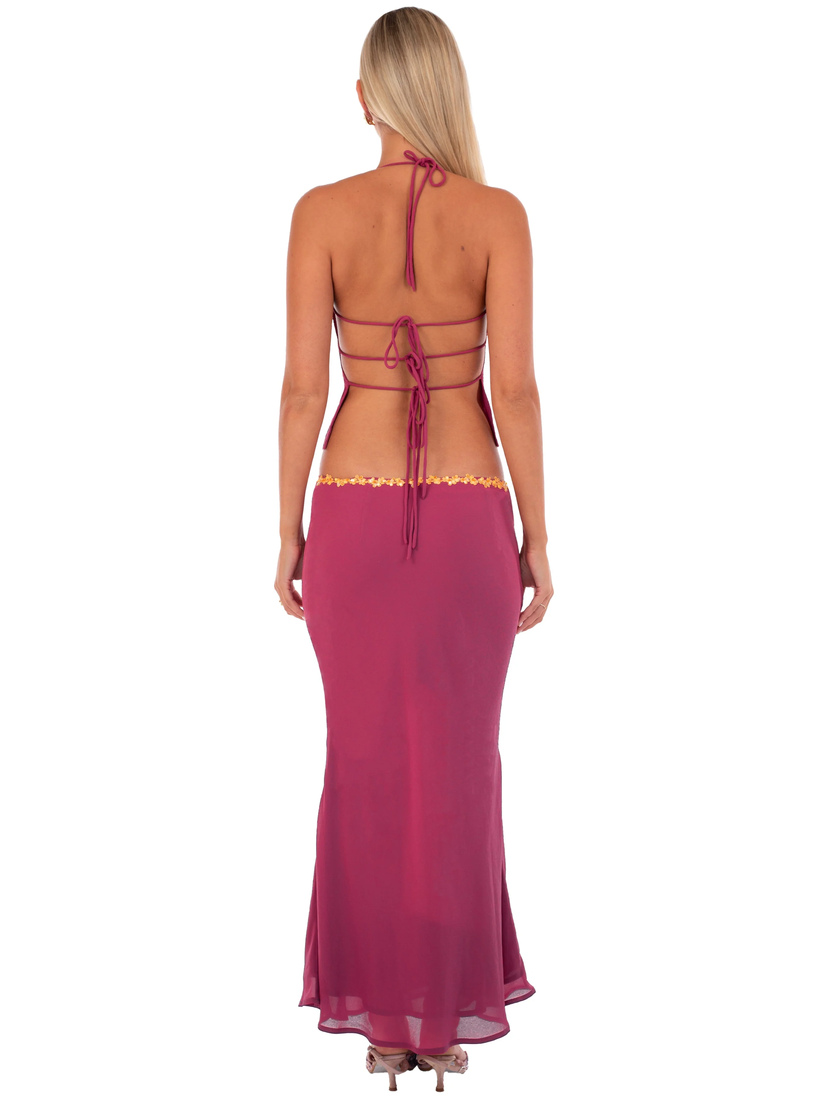 Jemima Midi Skirt | Wine - Image 4
